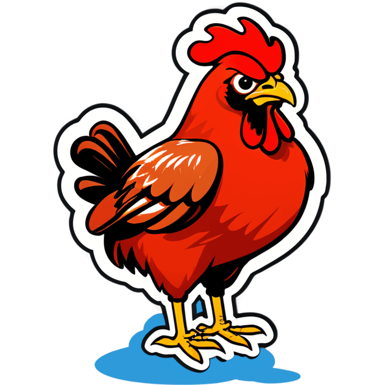 Mad chicken  emoji