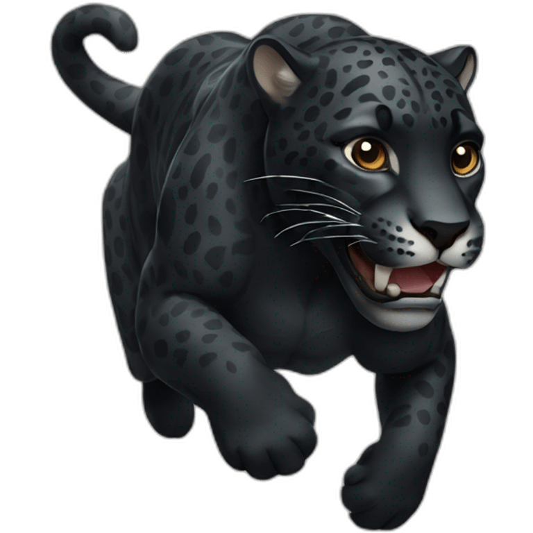 black running jaguar emoji