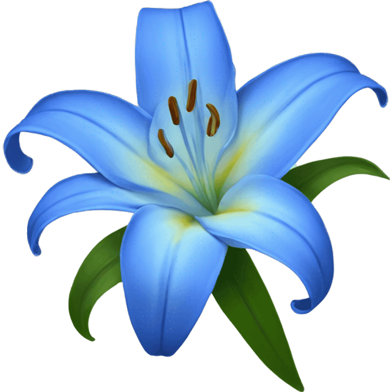 Blue Lily flower emoji