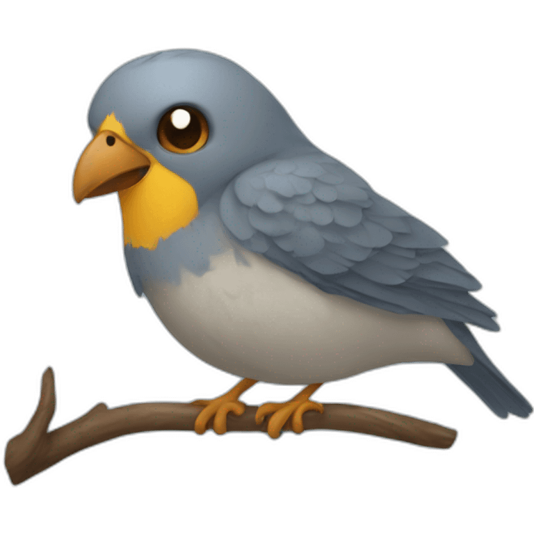 oiseau de twitter triste emoji