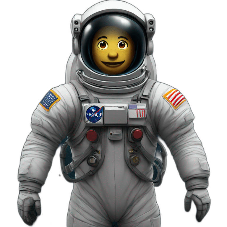 Astronaut in a black spacesuit emoji