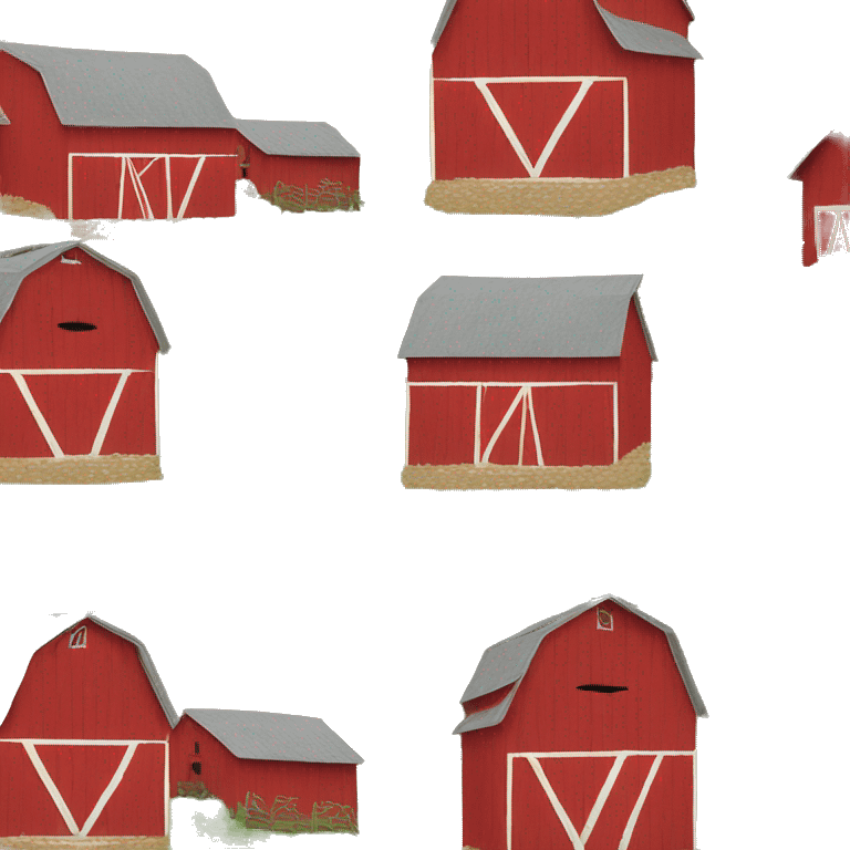 Red barn emoji