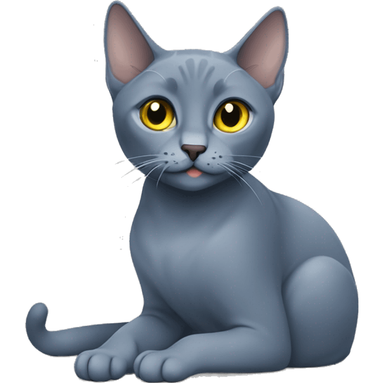 Russian blue cat emoji