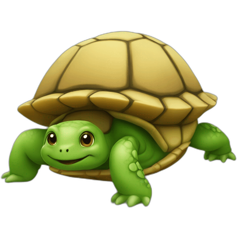 chat sur une tortue emoji