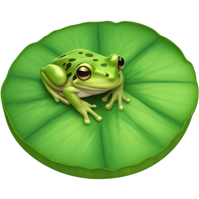 Frog on a lily pad emoji