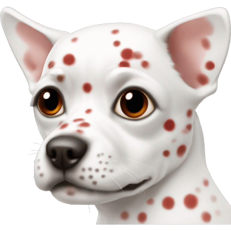 Chthuahua white with red spots emoji