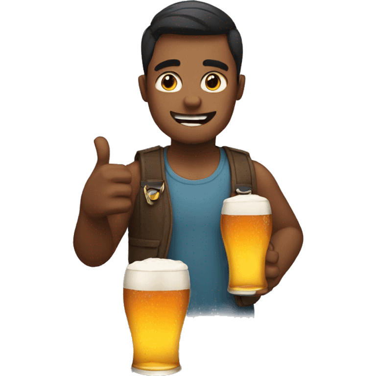 Guy holding beer emoji