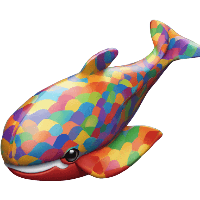 Rainbow whale emoji