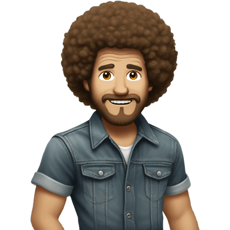 bob ross as a punk emoji