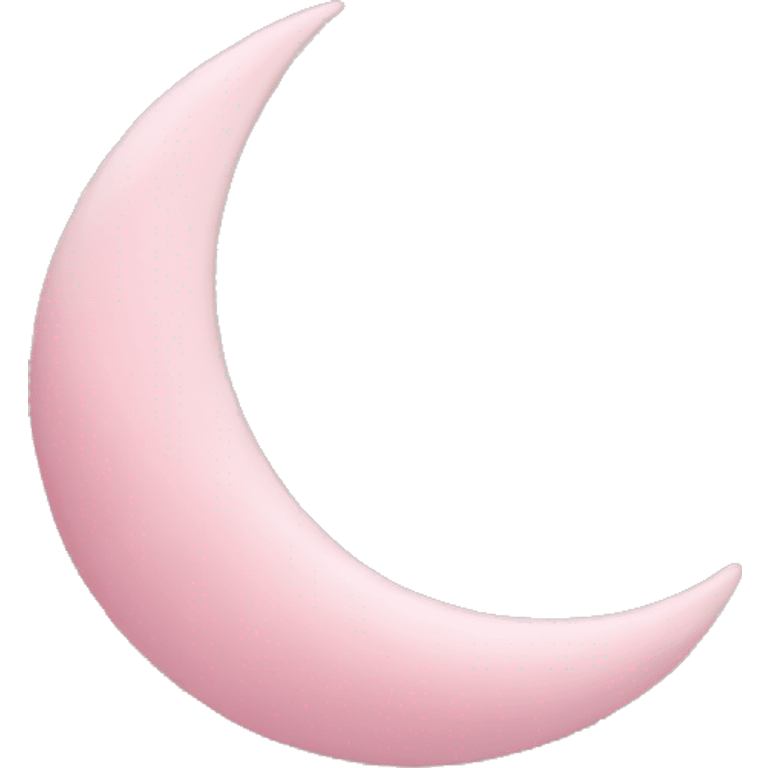 Light pink crescent with light pink moon and star  emoji