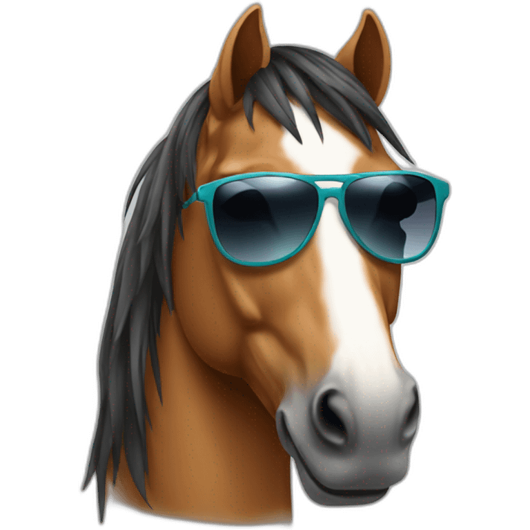 horse with sunglasses emoji