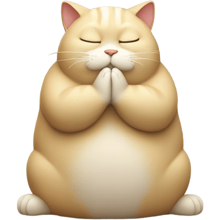 fat cat praying emoji