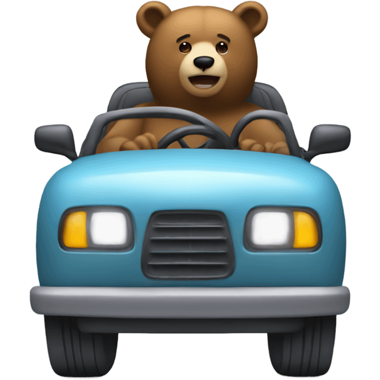 Bear driving a car emoji