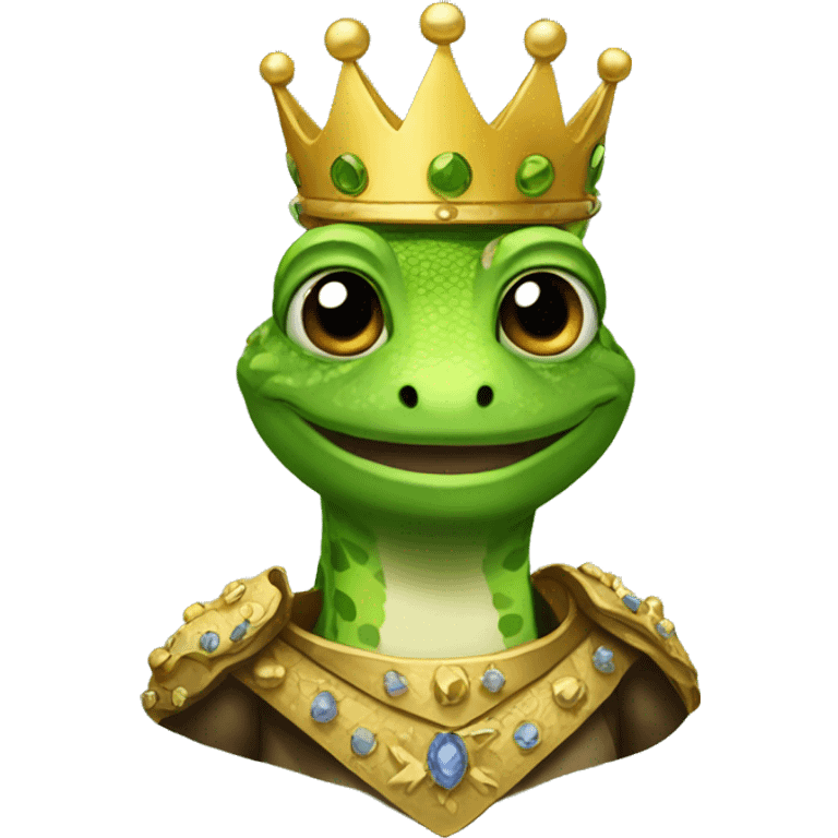 a gecko as an King emoji