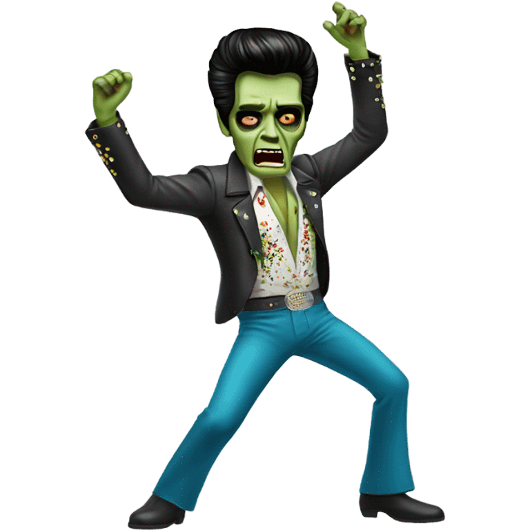 elvis zombie dancing emoji