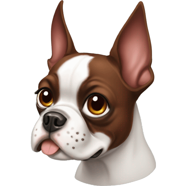 Red Boston terrier emoji