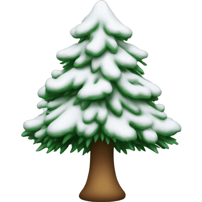 Christmas snow tree emoji