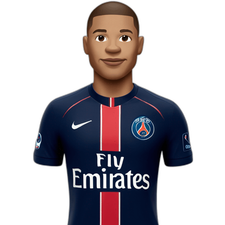 Kylian Mbappé with PSG jersey emoji