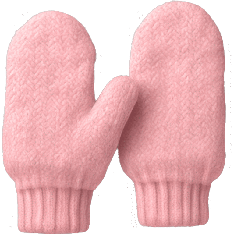 2 soft pink mittens emoji