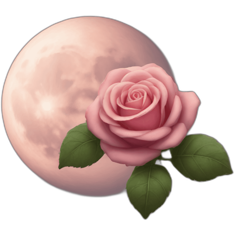 Rose moon emoji