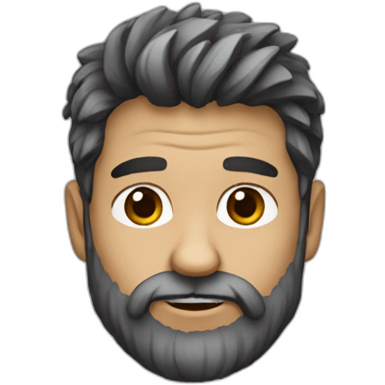 half raccoon half bearded man emoji