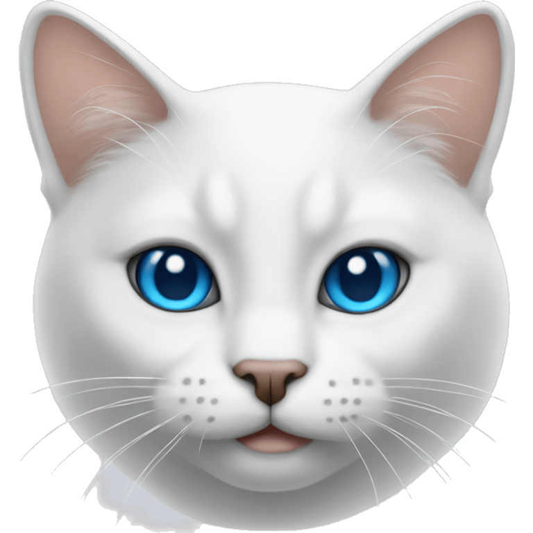 gatto bianco con gli occhi azzurri emoji