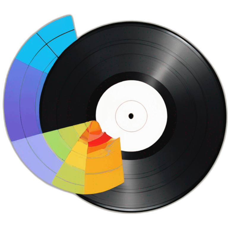  Vinyl record with graphs and statistics emoji