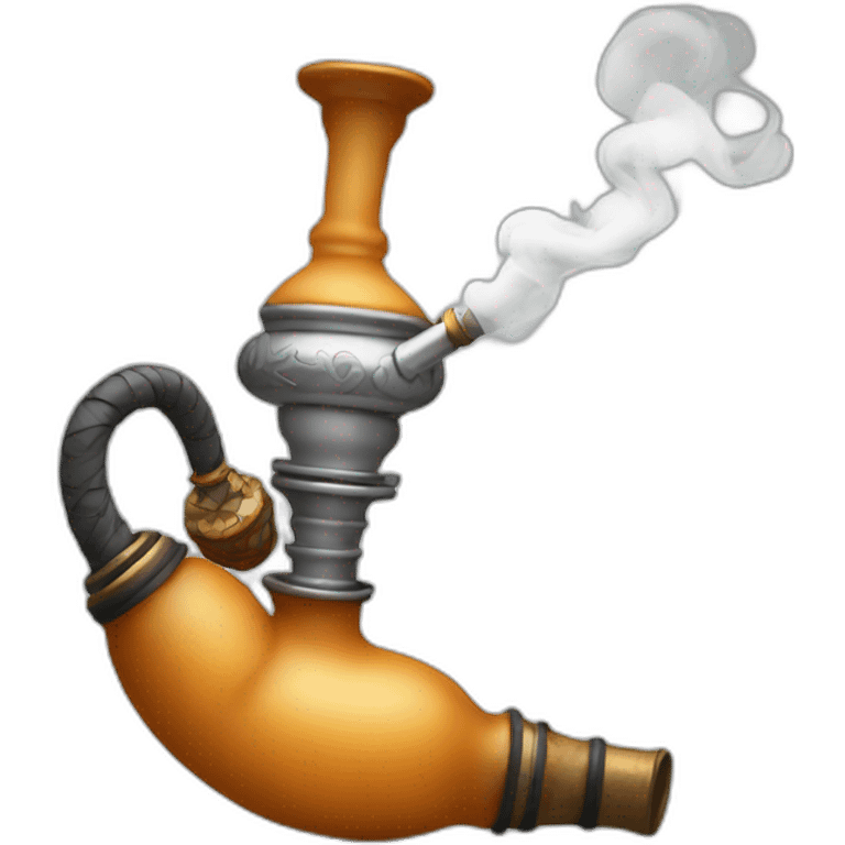 hookah with smoke emoji