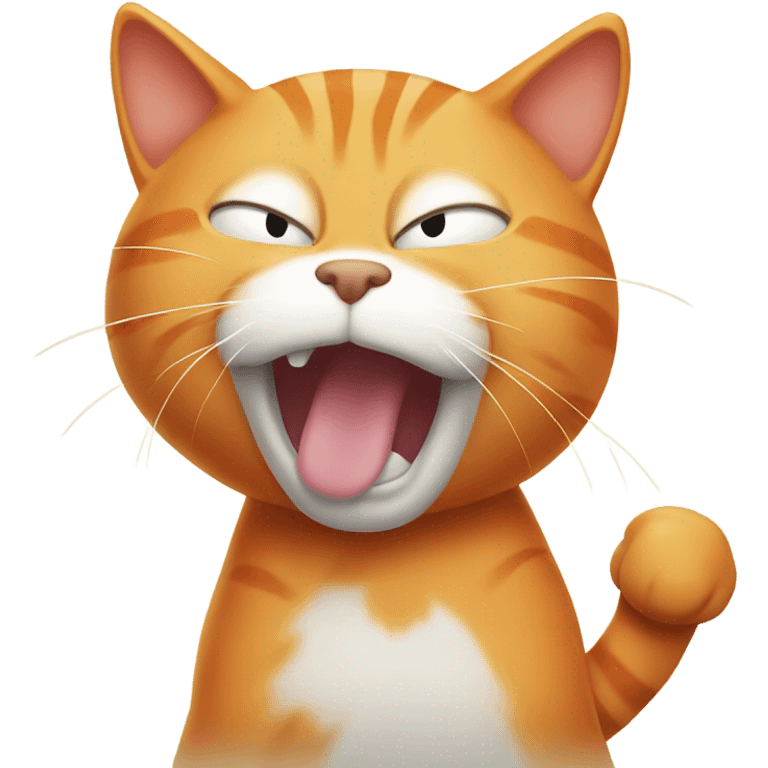 Orange cat farting emoji