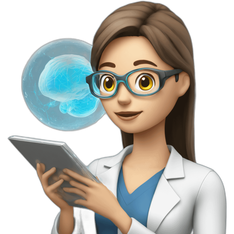 Futuristic-Biomedical-Engineer-studying-hologram-3d-model-of-breast emoji