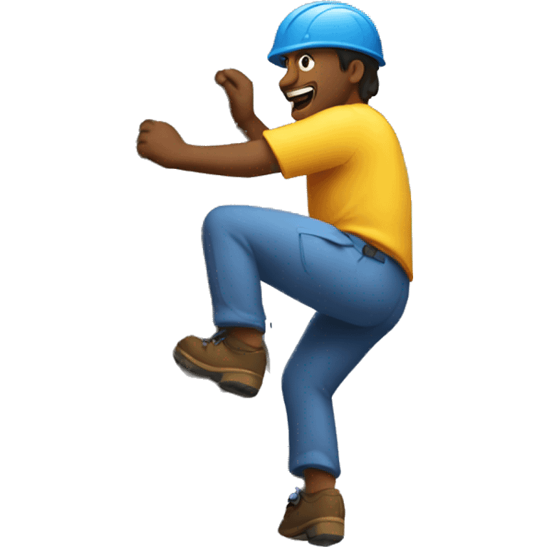 a person climbing emoji