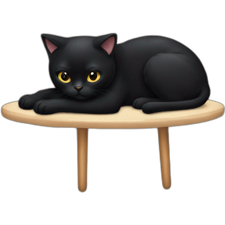 black cat bored emoji