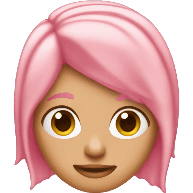 Pink hair emoji