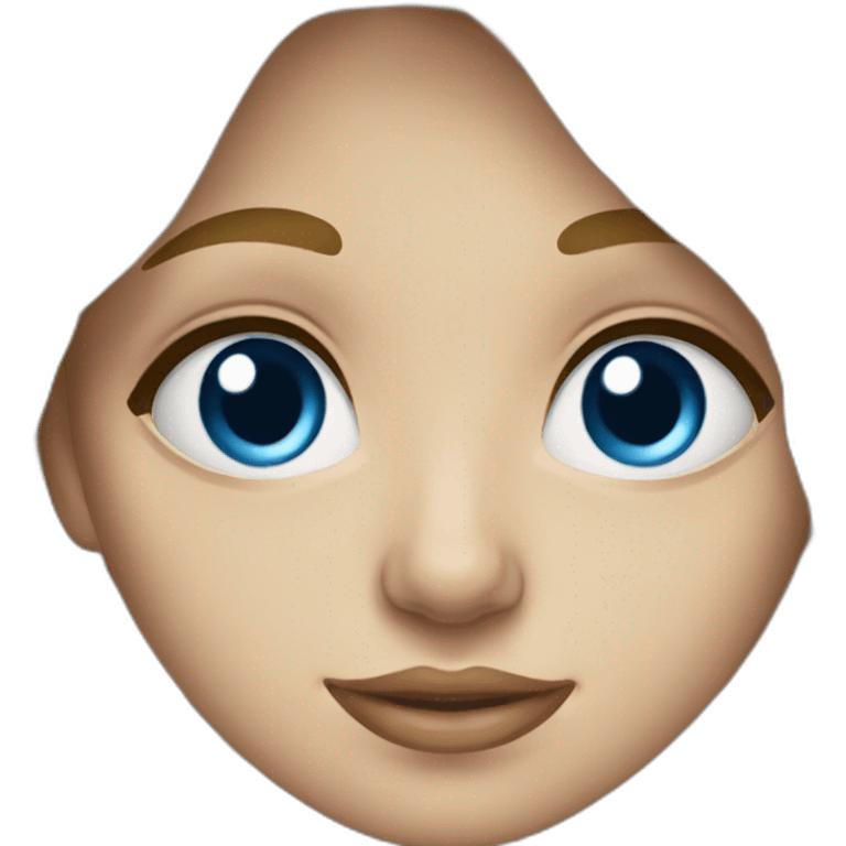 Blonde blue eyes artist painter emoji