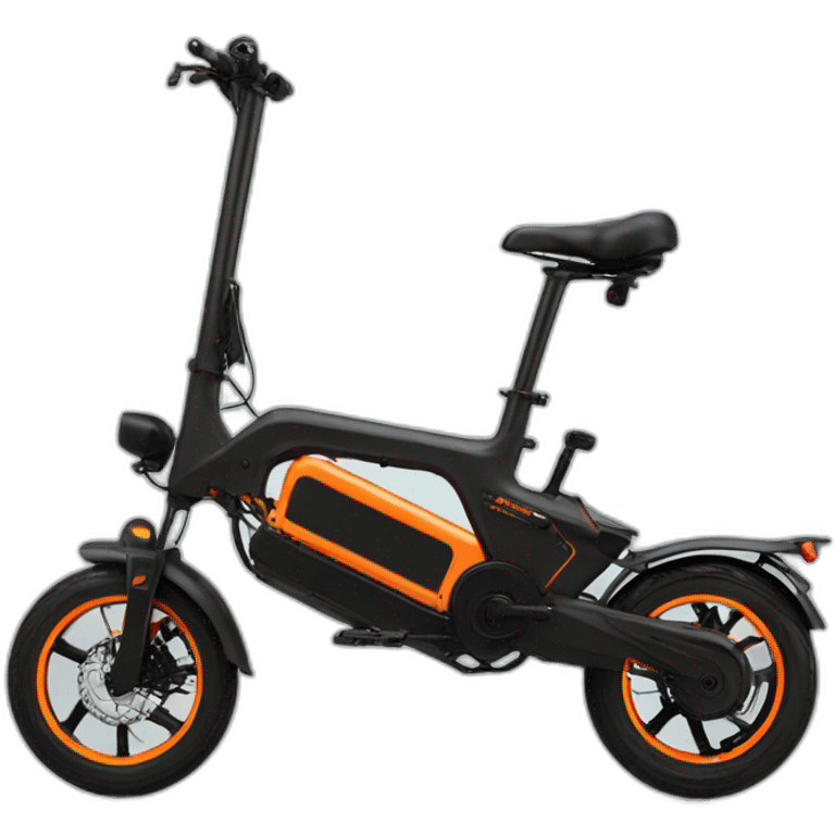 Trottinette électrique joyor noir et orange  emoji