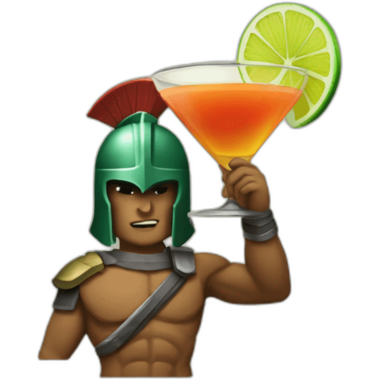 Spartans with a coktail emoji