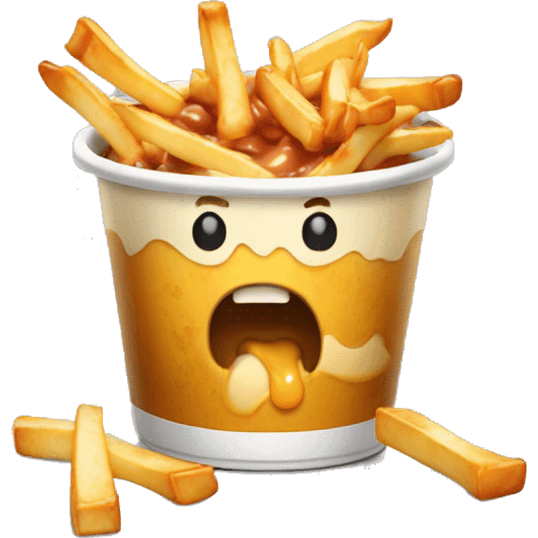 Poutine mange une poutine  emoji