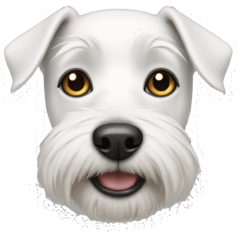 white terrier with  one black eye emoji