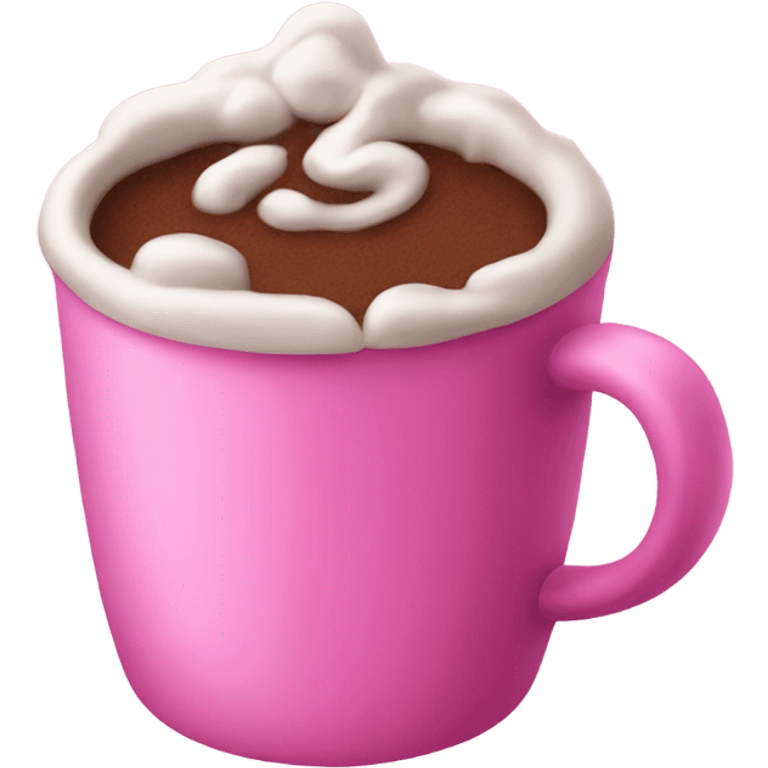 Hot cocoa in a pink cup emoji