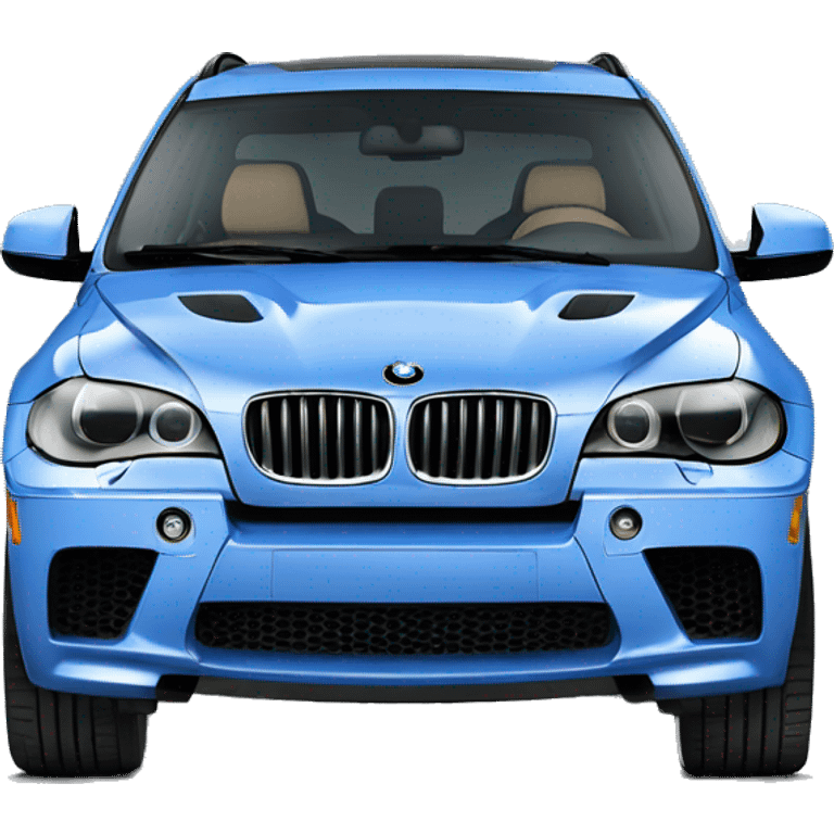 Blue 2010 BMW X5M emoji