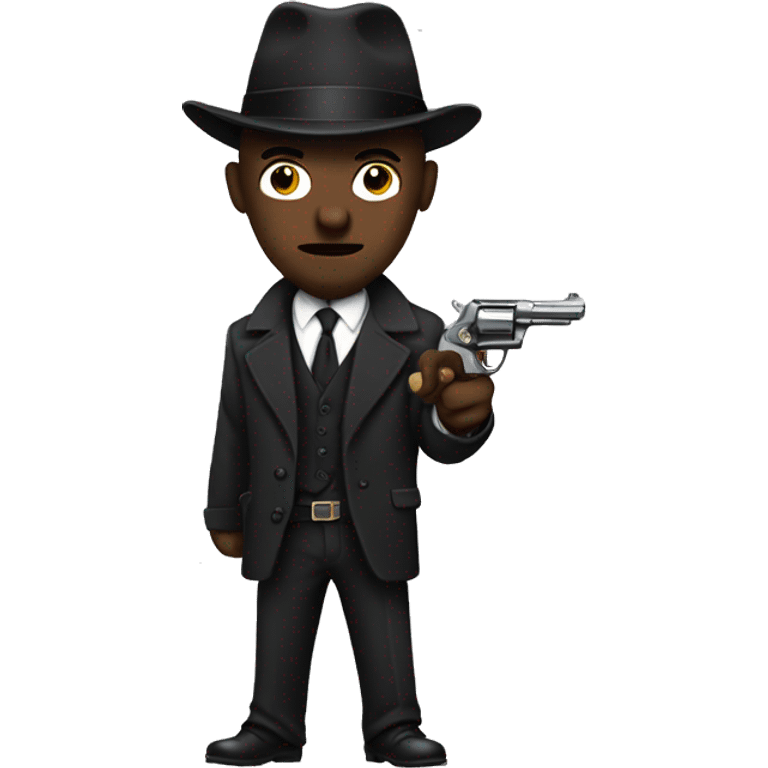 mafia member with revolver emoji