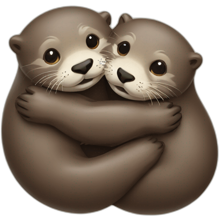 otters hugging emoji