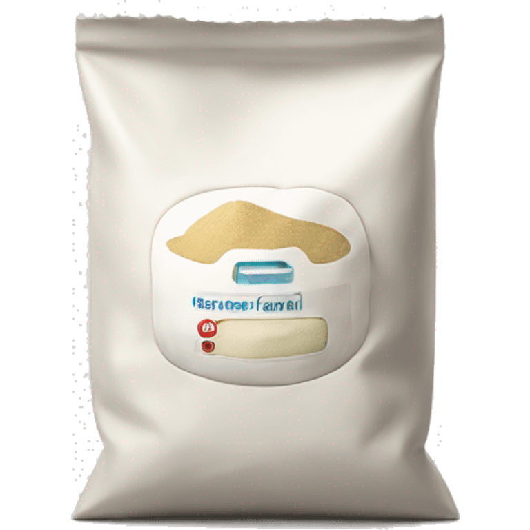 pocket sized bag of white flour emoji