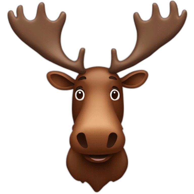 moose with chocolate emoji