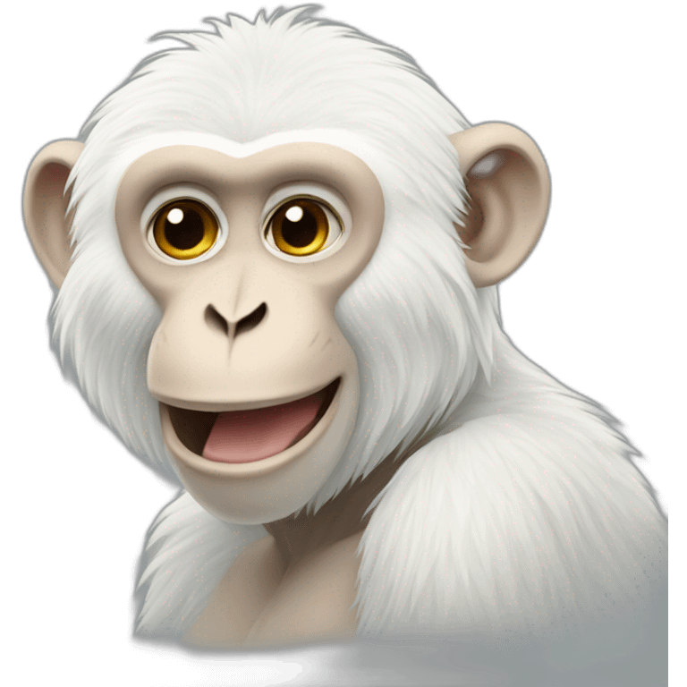 a white monkey emoji