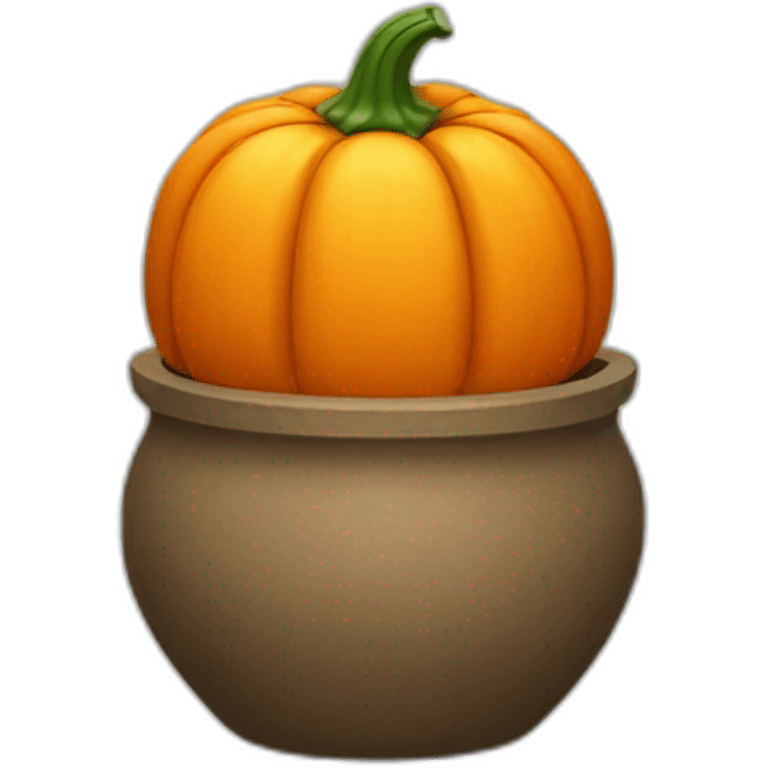 A pumpkin pot emoji