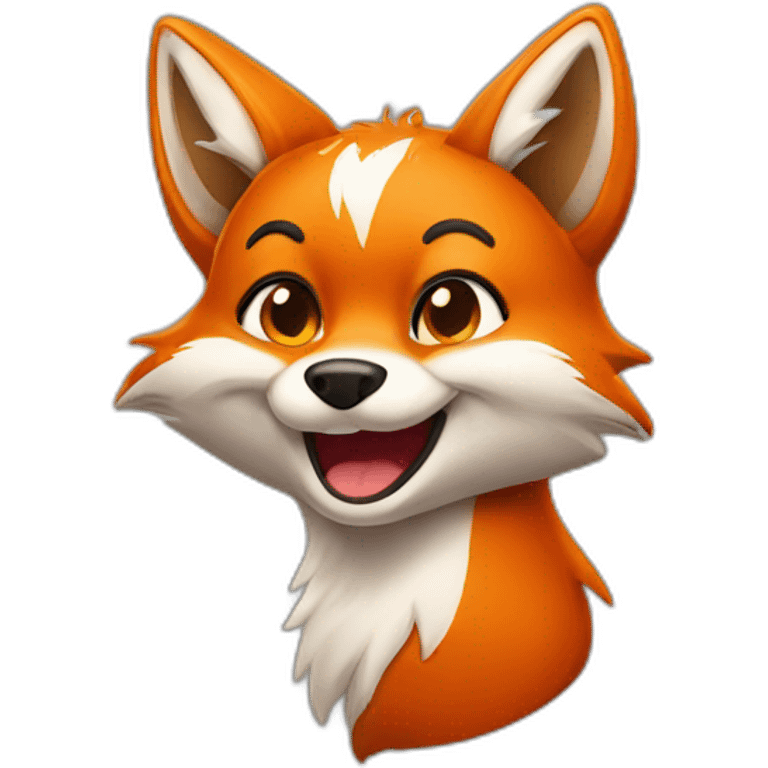 A fox winking emoji