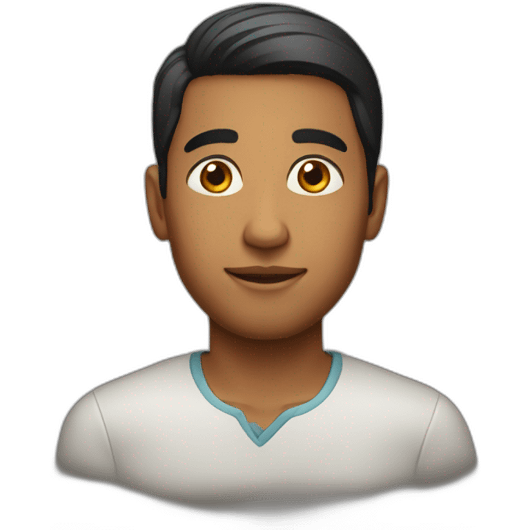 A young Indian man with a clean haircut  emoji