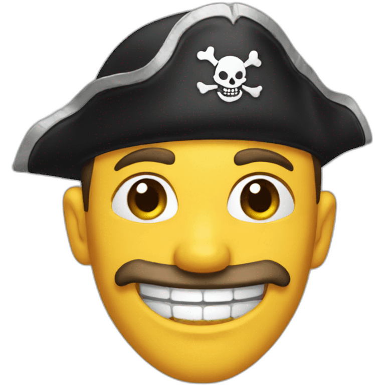 pirate Grinning Face emoji