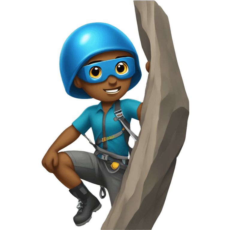 Peacock professional rock climbing  emoji